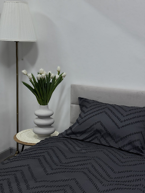 Ecotton Комплект постільної білизни Ecotton Jaquard двоспальний Євро 210х215 сірий Grey Коломыя - изображение 3