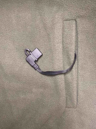 Чоловіча флісова кофта на блискавці з підігрівом  Зелений, 3XL Київ