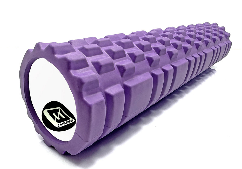 Масажний ролер EasyFit Grid Roller 60 см v.3.1 фіолетовий Коломия - фото 2