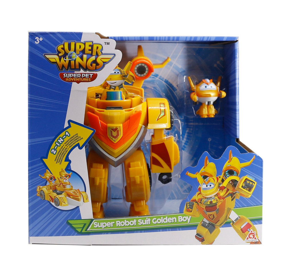 Ігровий набір Super Wings Super Robot Suit Золотий Хлопчик (Golden Boy) Київ - фото 4