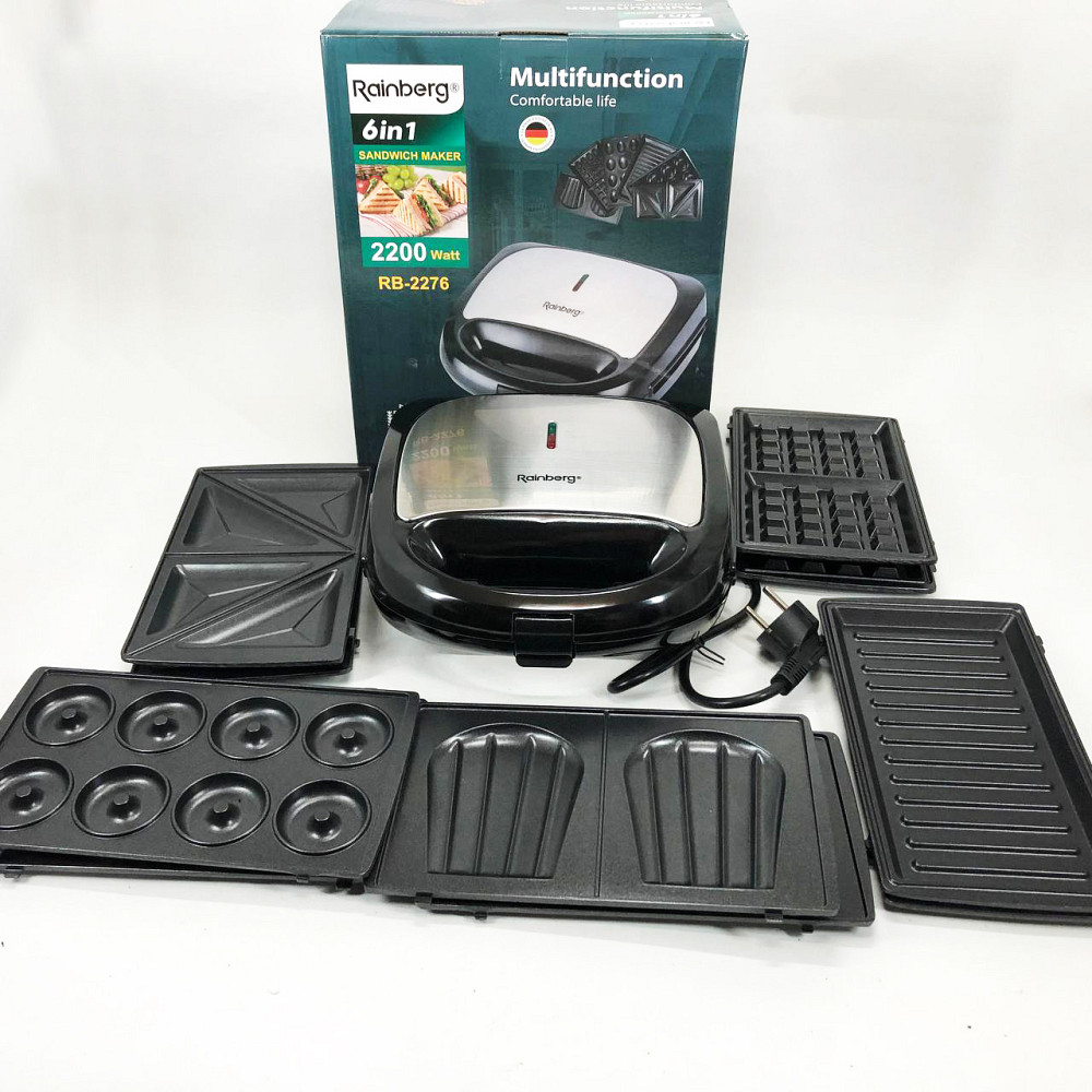 Мультипекарь для приготовления гриля Rainberg RB-2276 6 в 1 2200 Вт, Гриль для мяса овощей UJ-89 Львов - изображение 15