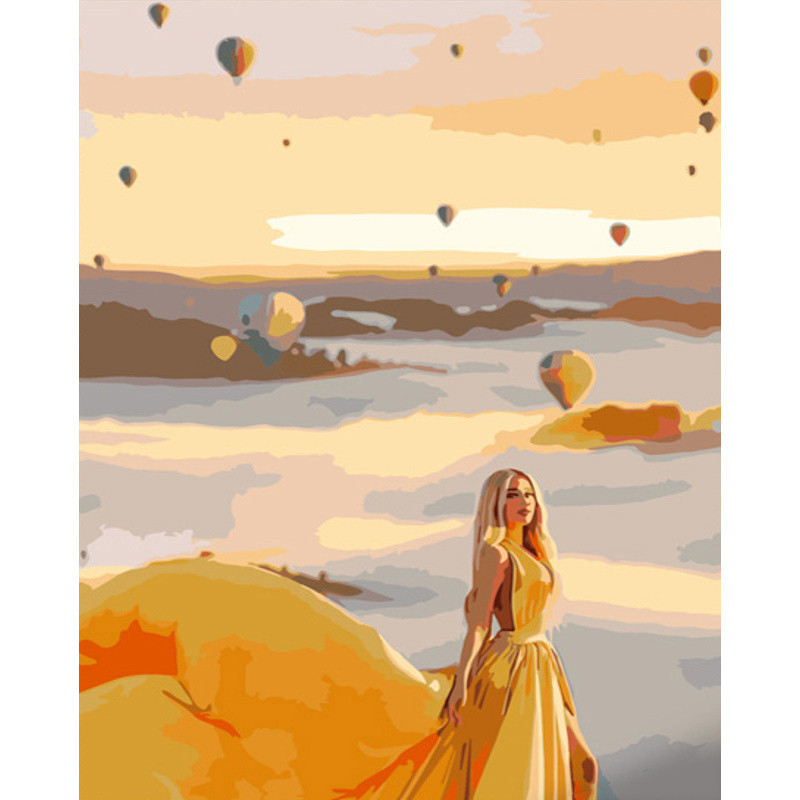 Набір для розпису по номерах Легкість жовтого Strateg розміром 40х50 см (GS739), шт Київ - фото 1