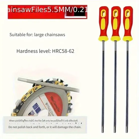Круглий напильник для заточки ланцюгів бензопил 5.5 мм Київ