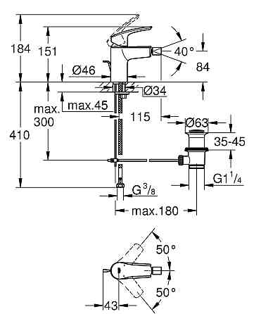 Змішувач для біде GROHE Eurosmart 32929003 для біде латунь/хром (32929003) Чернівці