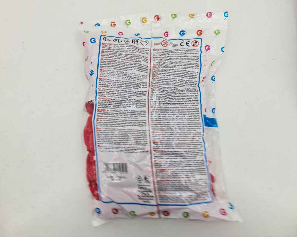 Повітряні кульки пастель червоні 12" (30 см) 100 шт Gemar (1 пач.) Харків - фото 3