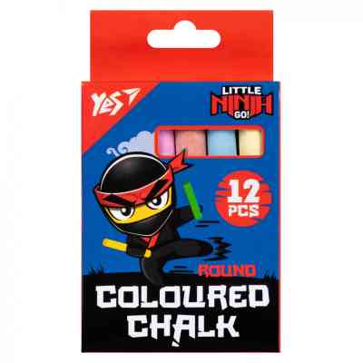 Мел Yes цветной Ninja 12 шт круглый (400518) Винница