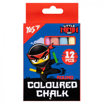 Мел Yes цветной Ninja 12 шт круглый (400518) Винница - изображение 1