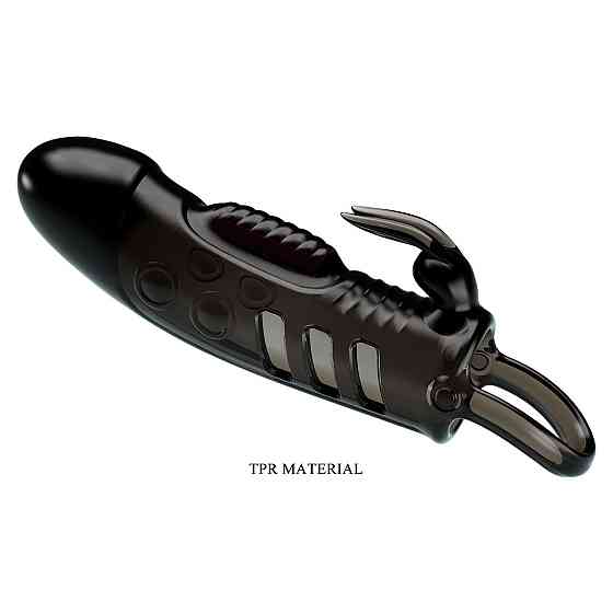 Насадка на член - Pretty Love Sloane Vibrating Penis Sleeve Black Sex Aura Київ