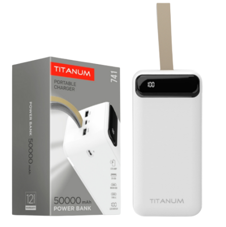 Павербанк 50000mAh Titanum TPB-741-W білий Житомир - фото 1