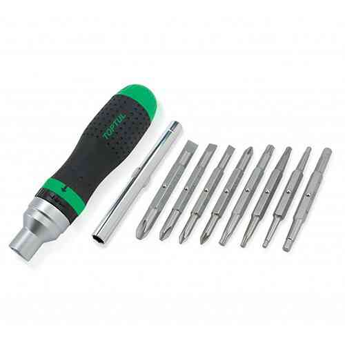 Трещоточная викрутка-бітотримач 1/4" TOPTUL 19-в-1 GAAR1002 Одеса