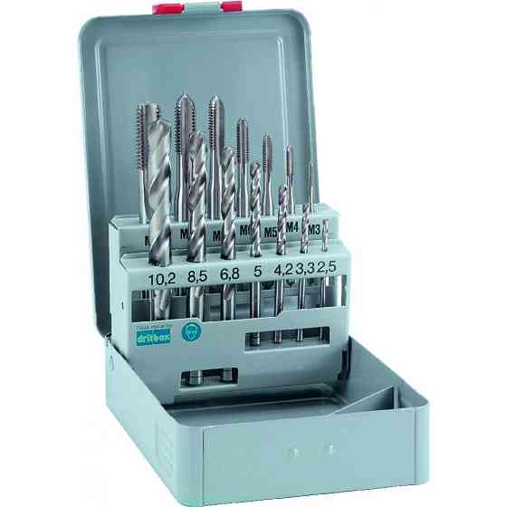 Набор метчиков машинных кобальтовых M3-M12, 14 предметов, металлический кейс, Alpen 0070800014100 Одесса