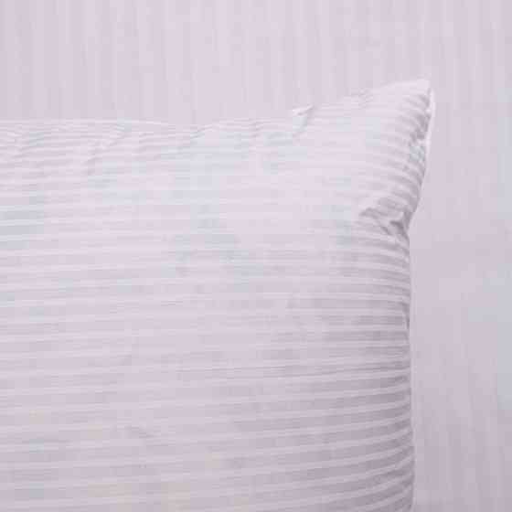 Подушка зі штучного лебединого пуху YouStar Тік смужка - пружна 40x60 см (Білий) з сумкою-чохлом Суми