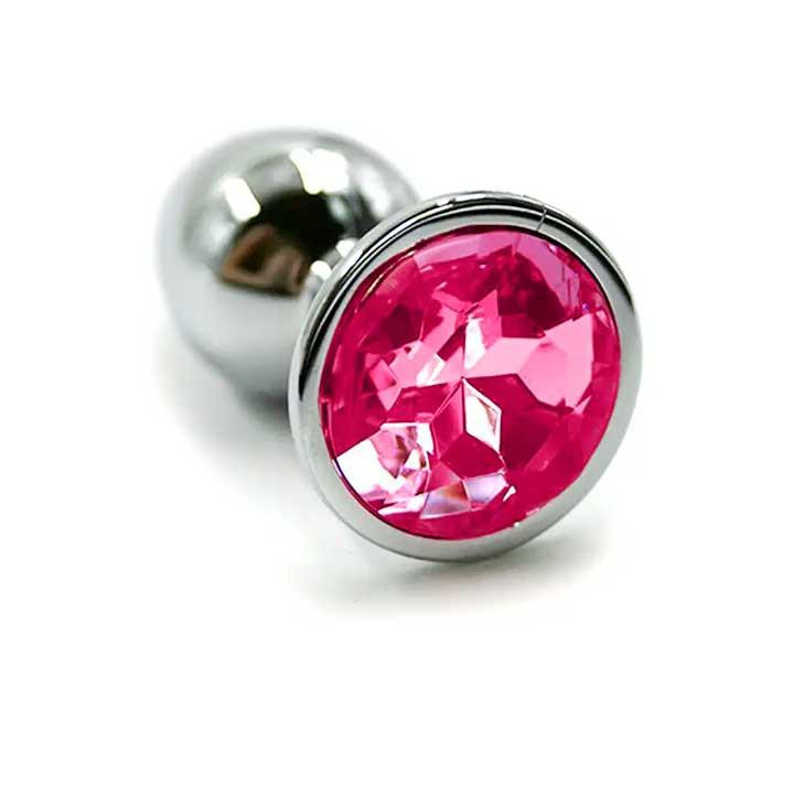 Сталева анальна пробка з кристалом - 2.7*7 см - Анальні іграшки Вінниця - фото 6