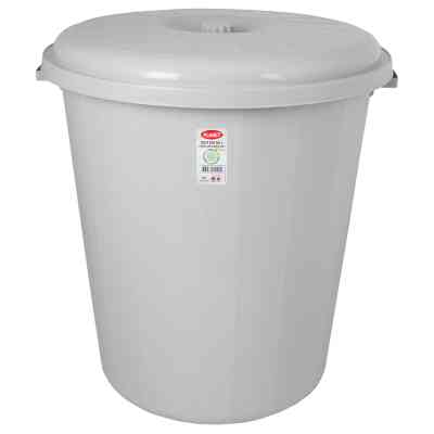 Контейнер для мусора Planet Household №5 без защелок с крышкой серый 90 л (10848) Винница