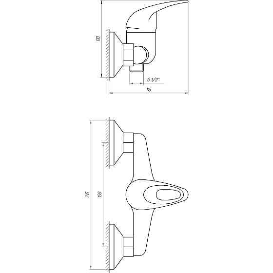 Змішувач для душу EcoMix ELIT EM-105 (000010055) Київ