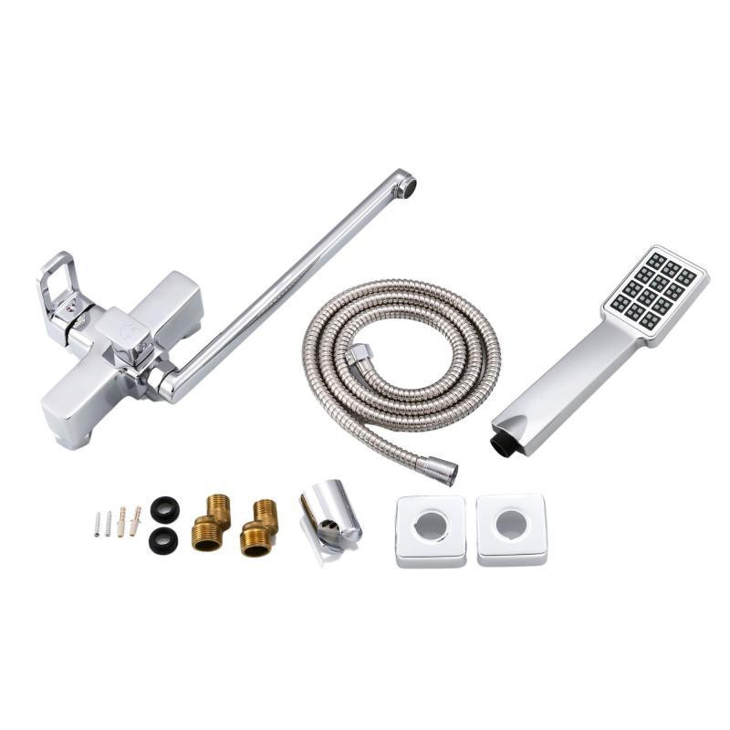 Змішувач для ванни Lidz Wawel 005 з душовим гарнітуром Chrome Київ - фото 8