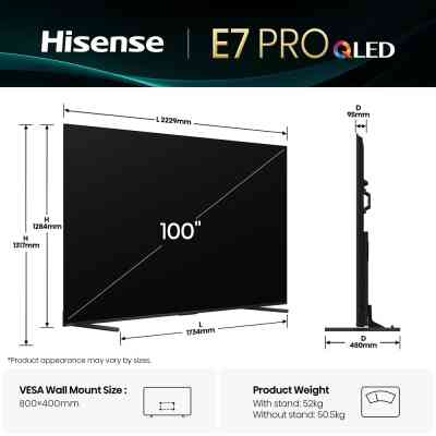 Телевизор Hisense 100E7Q PRO Винница
