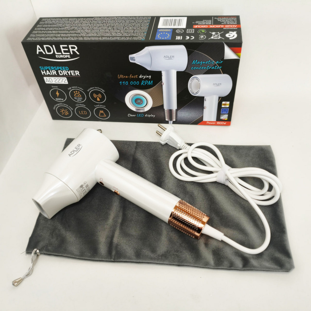 Фен для волос 2 режима температуры, Фен для эффективной укладки волос Функциональная щетка сушки MH-84 Львов - изображение 2