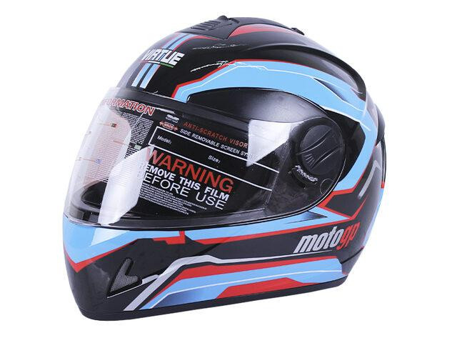 Мотошлем интеграл MD-800 (черно-голубой, size S) Мукачево - изображение 1