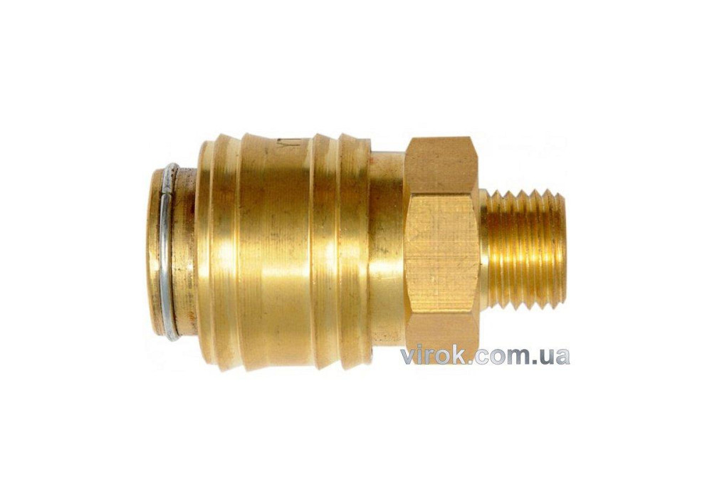 Швидкознімне латунне з'єднання пневматичне YATO, Ø= 1/4