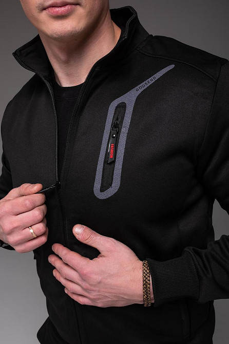 Демісезонний спортивний костюм для чоловіків з бавовни зручною посадки на кожен день Львів - фото 3