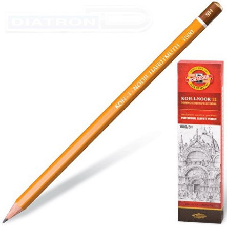 Олівець графітний "Koh-i-noor" 1500.HB (за 1шт), шт Київ - фото 1