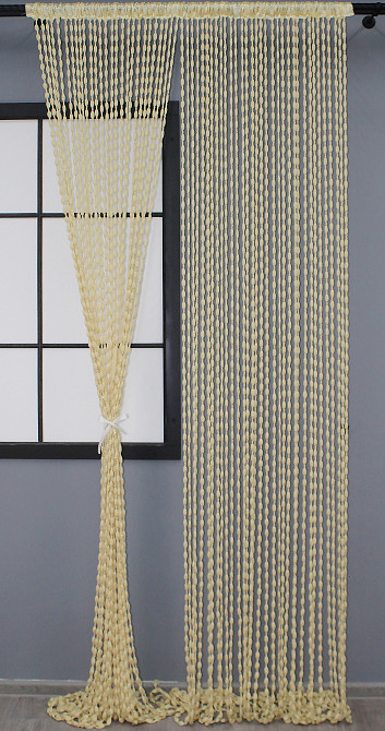 Штори-нитки "Шиніл" з люрексом Кремовий 300х300см 1 шт (61-046) Київ - фото 2