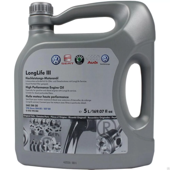 Моторное масло VAG LongLife III 5W-30 5л для бензиновых и дизельных двигателей Винница
