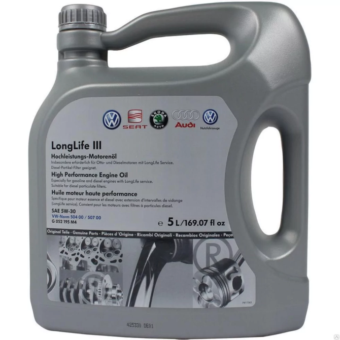 Моторное масло VAG LongLife III 5W-30 5л для бензиновых и дизельных двигателей Винница - изображение 1