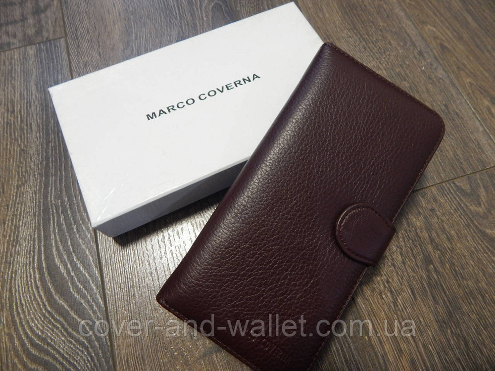 Стильный коричневый кожаный кошелек  Marco Coverna Киев - изображение 3