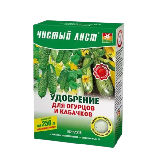 Добриво для огірків та кабачків мінеральне 300гр (кристал) Квітофор Чистий лист Житомир