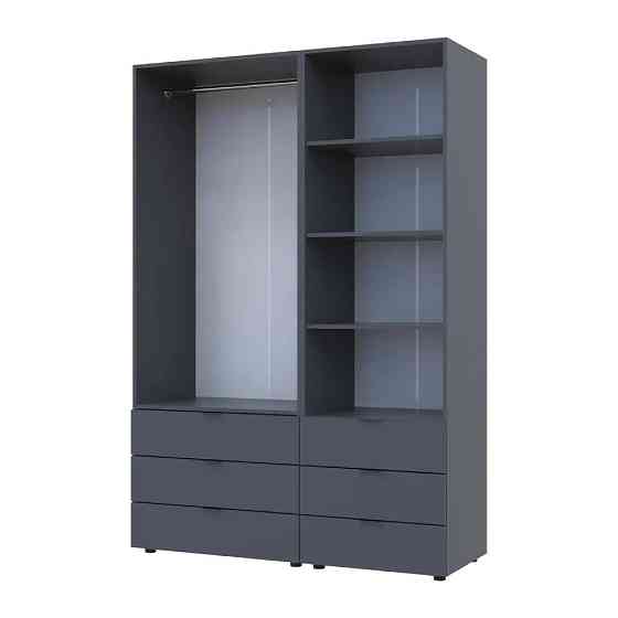 Шкаф для одежды Doros Гелар Графит 2ДСП с пеналом 137.5х49.5х203.4 (DRS-011912) Днепр