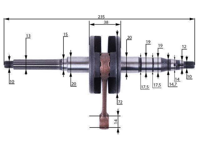 Колінвал скутер Ямаха JOG 50 — 3KJ Мукачево - фото 3