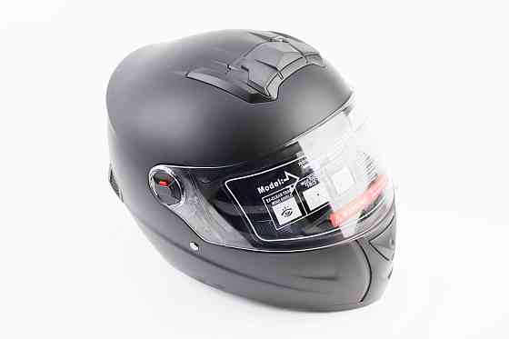 Шолом інтеграл, закритий+окуляри BLD-М61 М (57-58см), ЧОРНИЙ матовий Киев