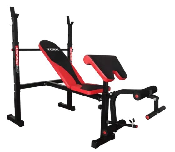 Лавка для жиму York Fitness ASPIRE 320 з стійкою для штанги та партою Скотта Київ