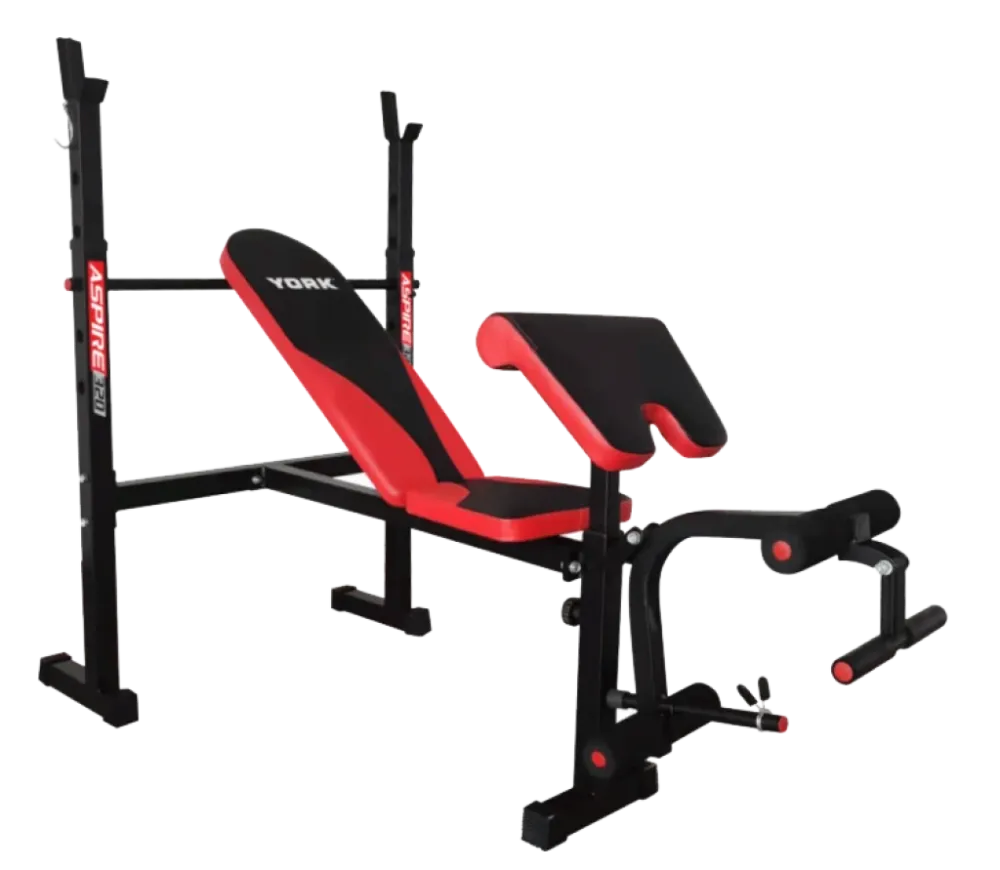 Скамейка для жима York Fitness ASPIRE 320 с стойкой для штанги и партой Скотта Киев - изображение 1