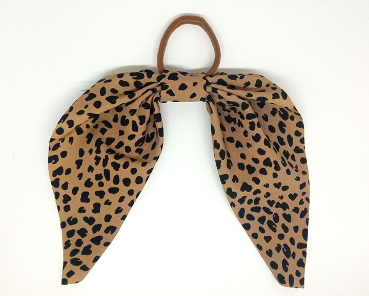 Резинка для волос розовая леопард Бант Киев - изображение 1