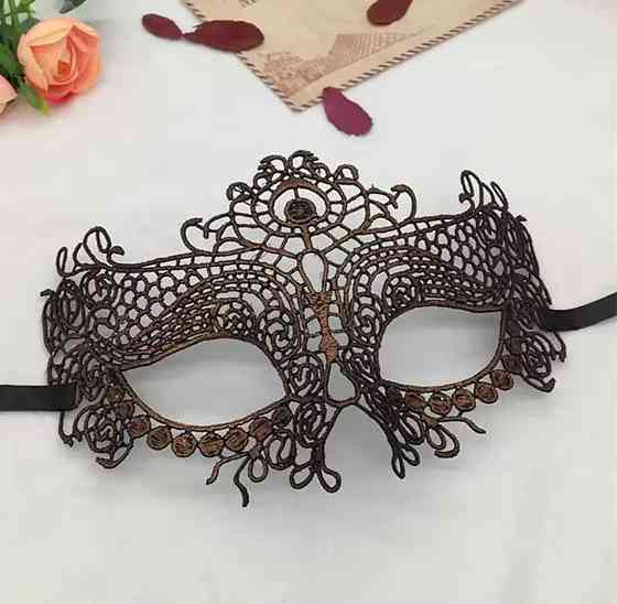 Маска мереживна one size коричневий Київ