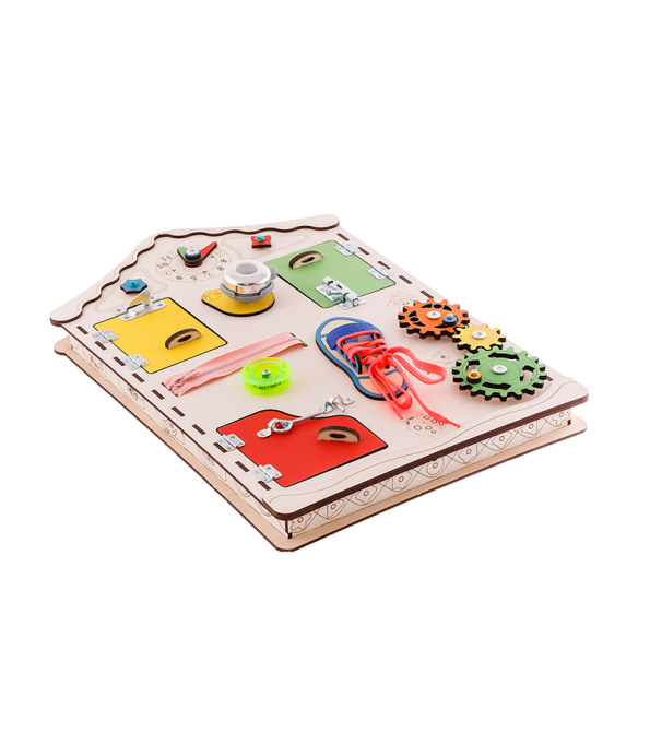 Дитяча дошка будиночок розвиваюча. Бізіборд D008, 38х56х6 Вінниця - фото 6