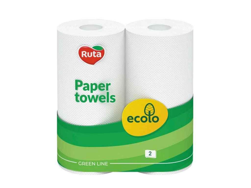 Полотенца бумажные Ecolo 2 рул. ТМ РУТА Киев - изображение 1