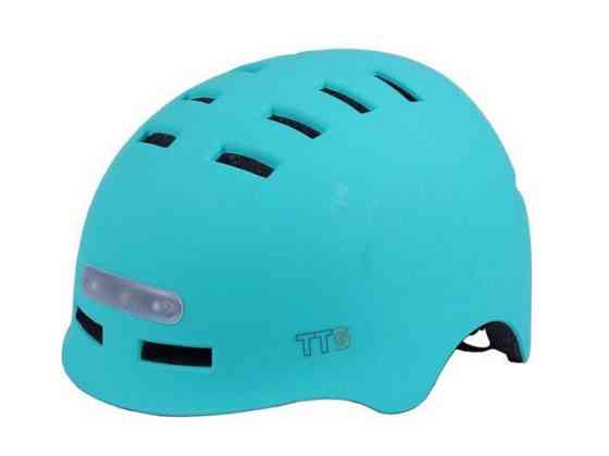 Шлем для самокатов, скейтов GTS-H-039 с габаритным фонарем (бирюзовый, size L) Мукачево