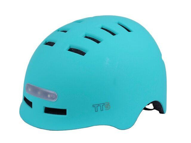 Шлем для самокатов, скейтов GTS-H-039 с габаритным фонарем (бирюзовый, size L) Мукачево - изображение 1