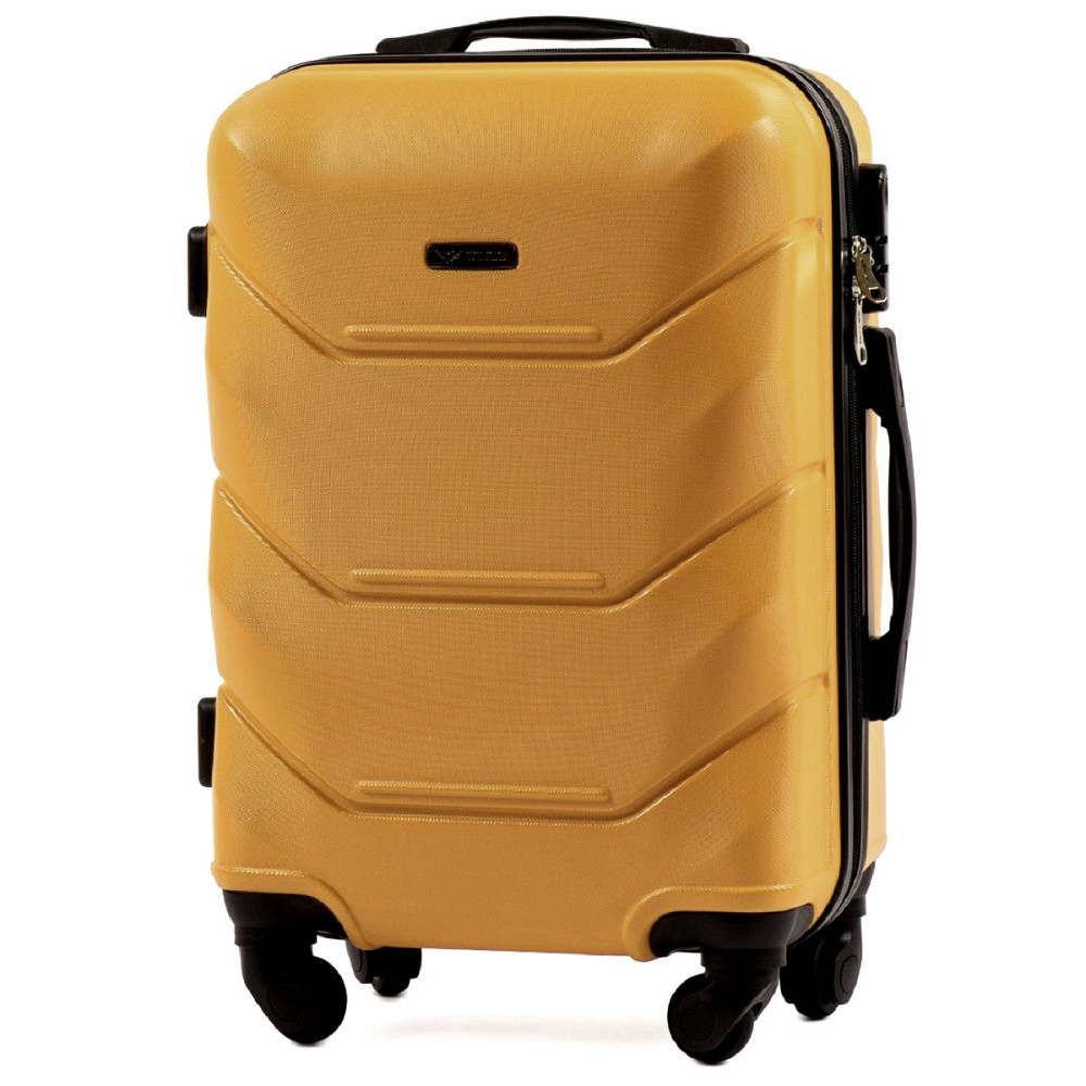 Чемодан пластиковый WINGS 147 малый 55 см золотистый Киев - изображение 1