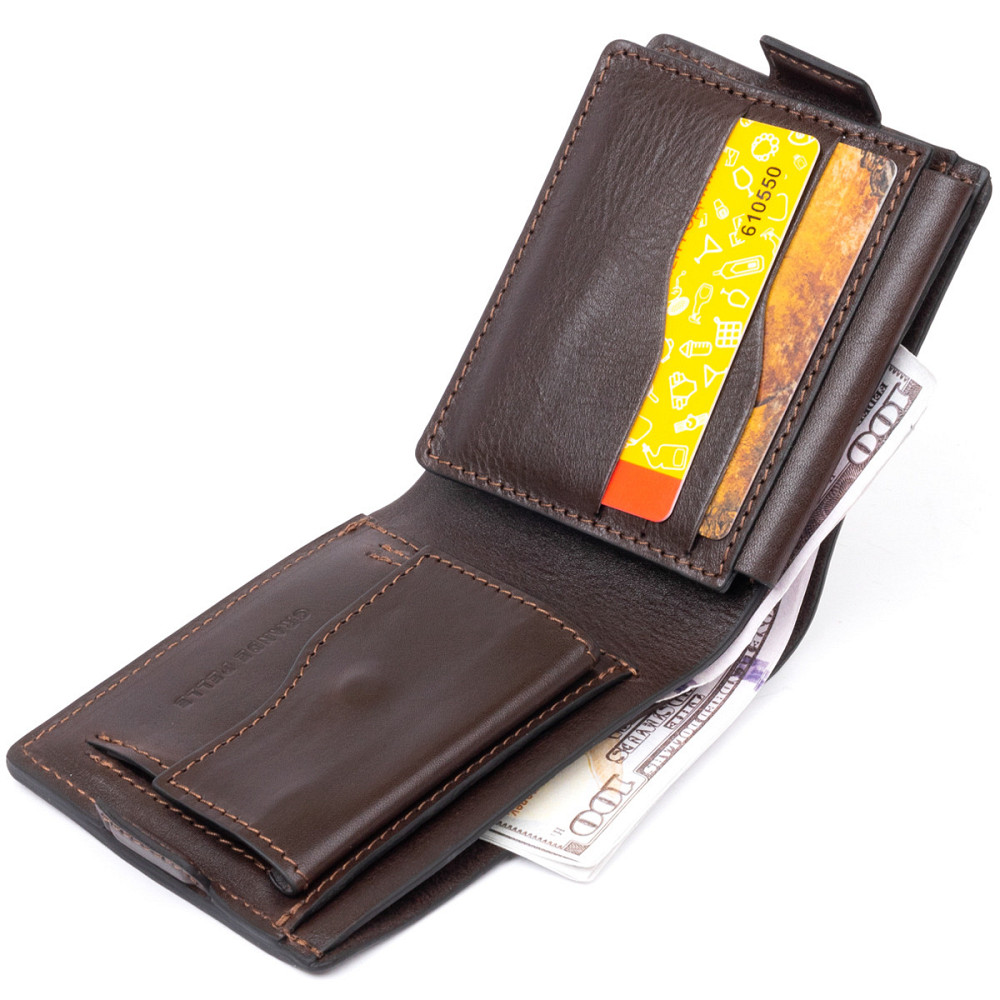 Портмоне горизонтальное Amico на магните на два отделения (GRANDE PELLE) Киев - изображение 7