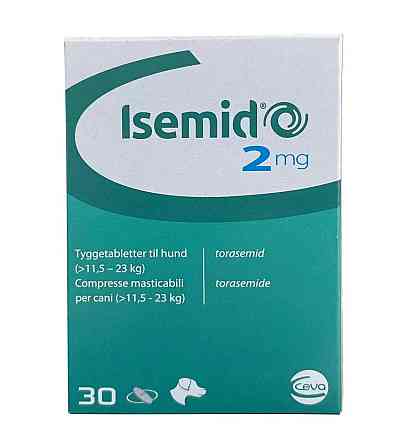 Ceva Isemid (Ісемід) 2 мг при перших клінічних ознаках застійної серцевої недостатності для собак, 30 таблеток Вінниця