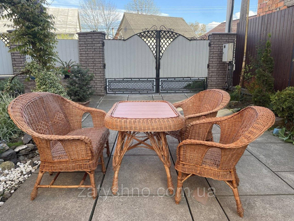 Плетені меблі з лози з диваном Київ - фото 2