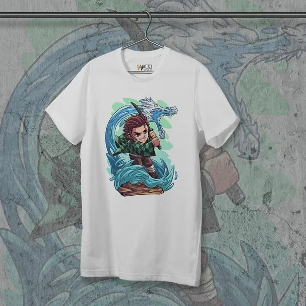 Футболка для подростка мальчика с принтом Клинок, рассекающий демонов Танджиро Кид Размер 160 Anime10066 Днепр - изображение 1