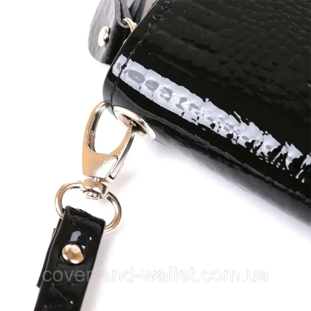 Жіночий гаманець клатч на дві блискавки чорного кольору Kivi Київ - фото 4