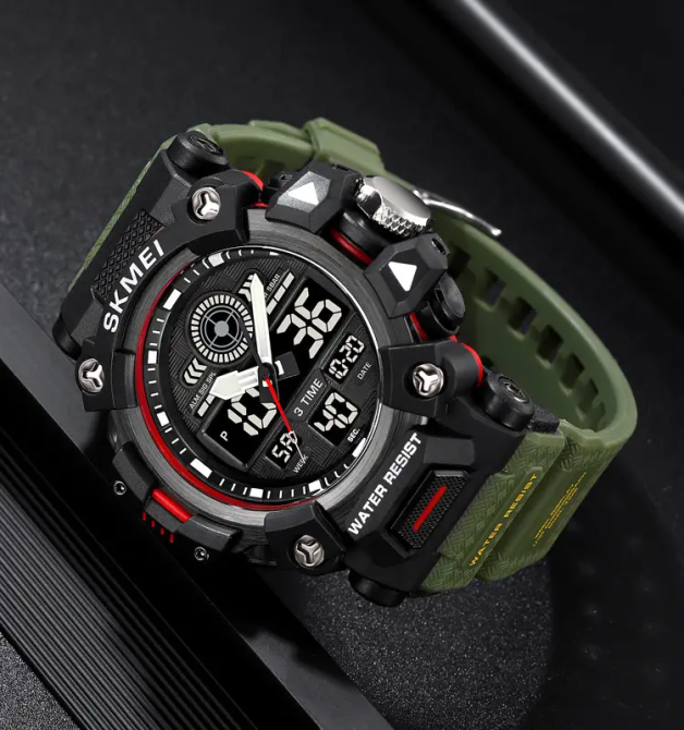 Часы мужские наручные спортивные Skmei 2226 Зеленый Киев - изображение 4