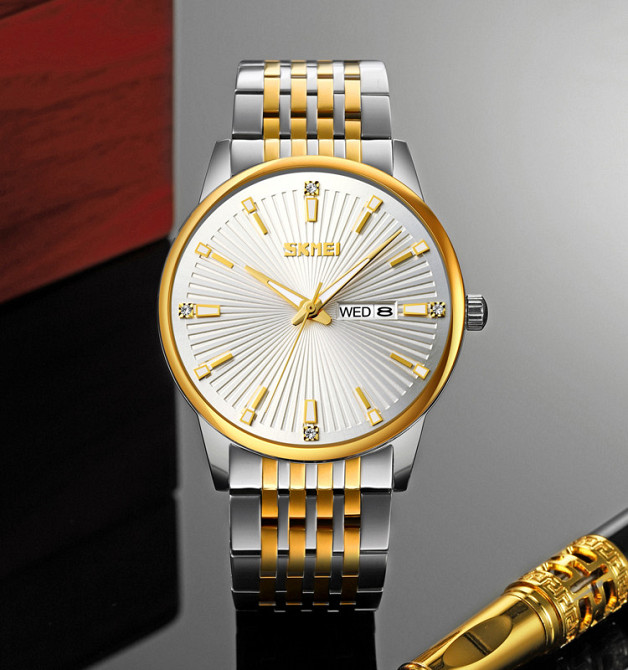 Skmei 9323TGDSI Silver/Gold-Silver SBR Київ - фото 4